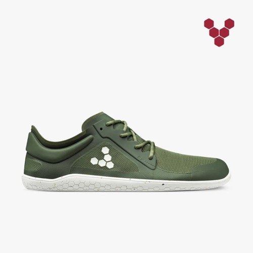 Vivobarefoot Primus Lite III Mens Trainers Olive UK ROFC